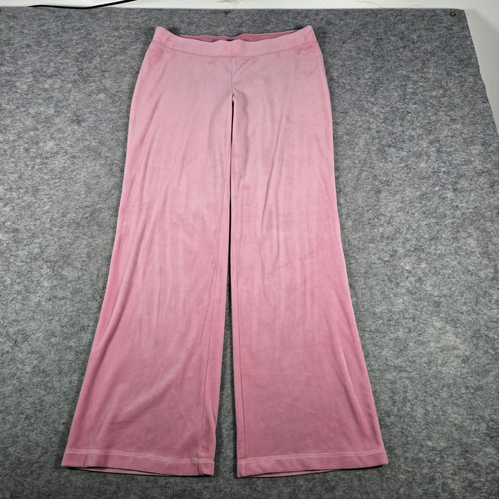 Juicy Couture Womens Pink Velour Rhinestone Y2K Track Pants M